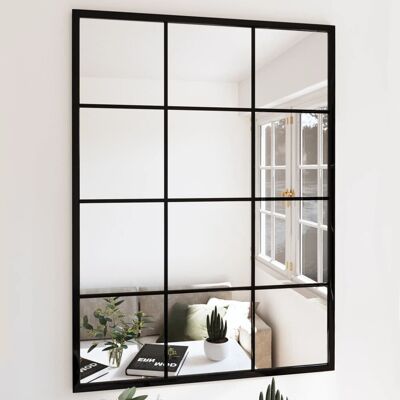 VMP Lustro ścienne, czarne, 80 x 60 cm, metal VMP Lustro ścienne, czarne, 80 x 60 cm, metal