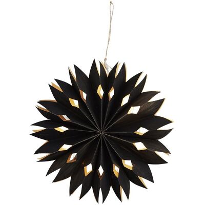 Madam Stoltz Gwiazda ze światełkami LED 30 cm czarna Madam Stoltz Gwiazda ze światełkami LED 30 cm czarna