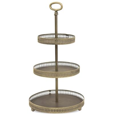 ART Metalowa Patera Dekoracyjna 3 Poziomowa 52X28X28Cm ART Metalowa Patera Dekoracyjna 3 Poziomowa 52X28X28Cm