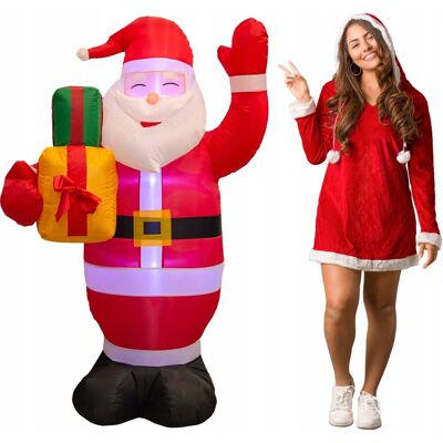 JUMI Mikołaj Dmuchany Świecący Duży Pompowany Led 150 Cm JUMI Mikołaj Dmuchany Świecący Duży Pompowany Led 150 Cm