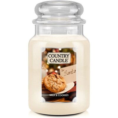 Milk & Cookies - Country Candle - duża świeca zapachowa z dwoma knotami (652g) Milk & Cookies - Country Candle - duża świeca zapachowa z dwoma knotami (652g)