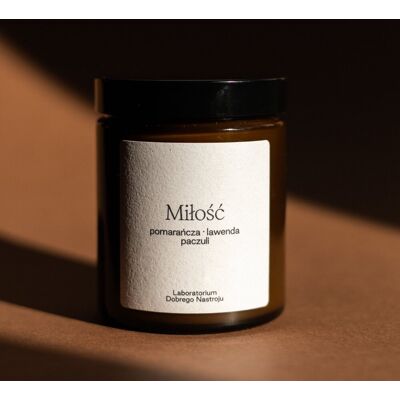 Miłość - Świeca Sojowa 180ml, Laboratorium Dobrego Nastroju Miłość - Świeca Sojowa 180ml, Laboratorium Dobrego Nastroju
