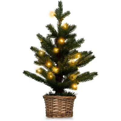 COSTWAY Mini Sztuczna Choinka Z Lampkami Led 53 Cm COSTWAY Mini Sztuczna Choinka Z Lampkami Led 53 Cm