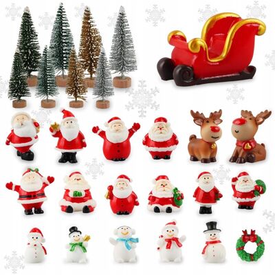 Inny producent MINIATURE Zestaw Miniaturowych Ozdób Świątecznych Figury Świąteczne Zestaw Inny producent MINIATURE Zestaw Miniaturowych Ozdób Świątecznych Figury Świąteczne Zestaw