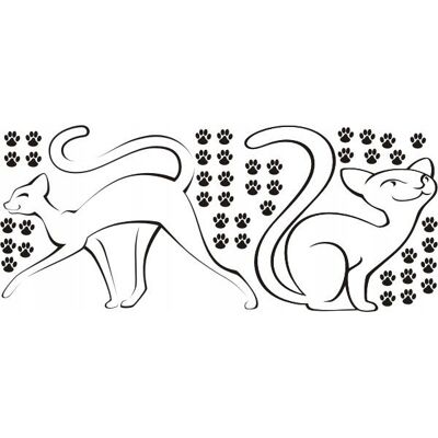 Naklejkolandia Naklejka na ścianę dla dzieci kot Kotki 5, 120x50 cm Naklejkolandia Naklejka na ścianę dla dzieci kot Kotki 5, 120x50 cm