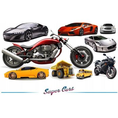 Naklejkolandia Naklejki na ścianę auta samochody - Super Cars 13, 100x50 cm Naklejkolandia Naklejki na ścianę auta samochody - Super Cars 13, 100x50 cm