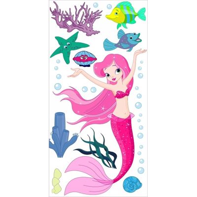 Naklejkolandia Naklejki na ścianę dla dzieci syreny Syrenka 25, 100x50 cm Naklejkolandia Naklejki na ścianę dla dzieci syreny Syrenka 25, 100x50 cm