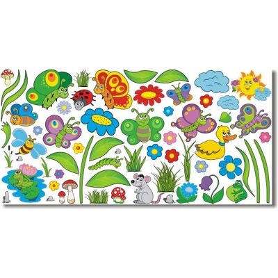Naklejkolandia Naklejki na ścianę dla dzieci Wesoła Łączka 1, 100x50 cm Naklejkolandia Naklejki na ścianę dla dzieci Wesoła Łączka 1, 100x50 cm