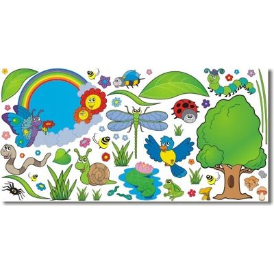 Naklejkolandia Naklejki na ścianę dla dzieci Wesoła Łączka 3, 100x50 cm Naklejkolandia Naklejki na ścianę dla dzieci Wesoła Łączka 3, 100x50 cm