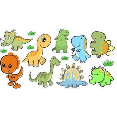 Naklejkolandia Naklejki na ścianę dzieci wielkie dinozaury Dino 1, 200x100 cm Naklejkolandia Naklejki na ścianę dzieci wielkie dinozaury Dino 1, 200x100 cm