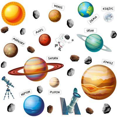 Inny producent naklejki na ścianę Układ Słoneczny Kosmos Planety Inny producent naklejki na ścianę Układ Słoneczny Kosmos Planety