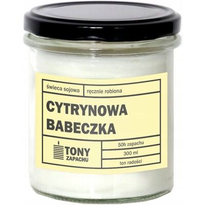 Cup&You Naturalna ręcznie robiona świeca sojowa zapachowa w szkle CYTRYNOWA BABECZKA 50h palenia 300ml - prezent upominek dla kobiety mamy dziewczyny żony b.. Cup&You Naturalna ręcznie robiona świeca sojowa zapachowa w szkle CYTRYNOWA BABECZKA 50h palenia 300ml - prezent upominek dla kobiety mamy dziewczyny żony b..