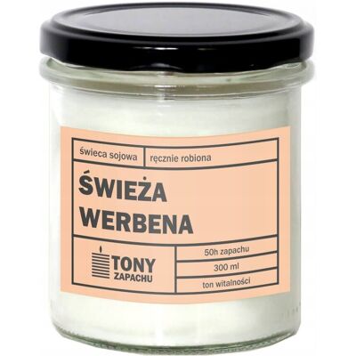 Cup&You Naturalna ręcznie robiona świeca sojowa zapachowa w szkle ŚWIEŻA WERBENA 50h palenia 300ml - prezent upominek dla kobiety mamy dziewczyny żony babci.. Cup&You Naturalna ręcznie robiona świeca sojowa zapachowa w szkle ŚWIEŻA WERBENA 50h palenia 300ml - prezent upominek dla kobiety mamy dziewczyny żony babci..