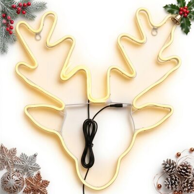 Sokomedica NEON LED LAMPK RENIFER ZEWNĘTRZNY OZDOBA DEKORACJA ŚWIĄTECZNA 62CM 230V Sokomedica NEON LED LAMPK RENIFER ZEWNĘTRZNY OZDOBA DEKORACJA ŚWIĄTECZNA 62CM 230V