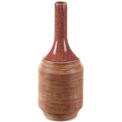 Eurofirany Nowoczesny Wazon Ceramiczny Elda 15X15X38 Jasnobrązowy Eurofirany Nowoczesny Wazon Ceramiczny Elda 15X15X38 Jasnobrązowy