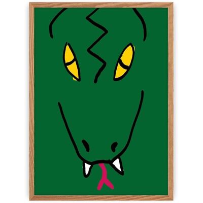 Yellow Tipi Obrazek Snake, 30 X 40 Yellow Tipi Obrazek Snake, 30 X 40