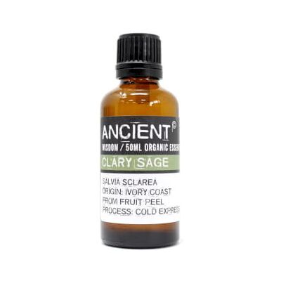 ANCIENT WISDOM Olejek Eteryczny BIO / ORGANIC - SZAŁWIA MUSZKATOŁOWA - 50ml ANCIENT WISDOM Olejek Eteryczny BIO / ORGANIC - SZAŁWIA MUSZKATOŁOWA - 50ml