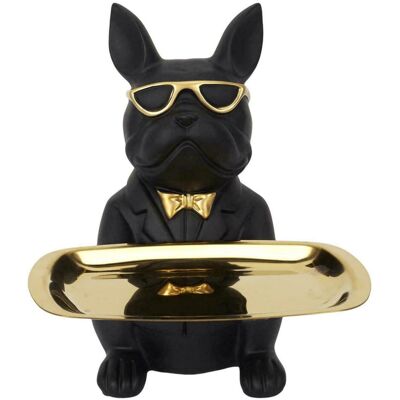 Intesi Organizer Buldog czarny ze złotą tacą Intesi Organizer Buldog czarny ze złotą tacą
