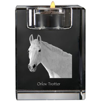 Orlov Trotter - świecznik ze zdjęciem kota, kryształowa podstawka na tealight, personalizowany prezent marki Art-Dog Orlov Trotter - świecznik ze zdjęciem kota, kryształowa podstawka na tealight, personalizowany prezent marki Art-Dog