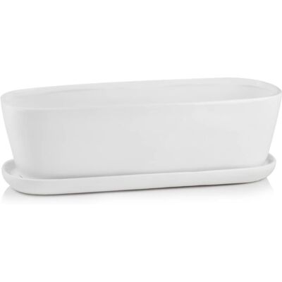 POLNIX OSŁONKA DONICZKA RYNNA PODŁUŻNA Z PODSTAWKĄ BIAŁA 31X11X11 CM POLNIX OSŁONKA DONICZKA RYNNA PODŁUŻNA Z PODSTAWKĄ BIAŁA 31X11X11 CM