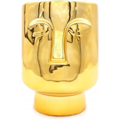 Inny producent Osłonka doniczka złota głowa nowoczesna ceramiczna wazon 21 cm Inny producent Osłonka doniczka złota głowa nowoczesna ceramiczna wazon 21 cm