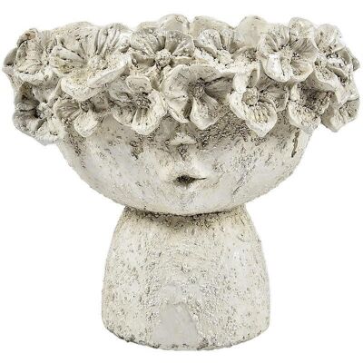Osłonka Głowa W Kwiatach Biała Wys. 15cm Belldeco Osłonka Głowa W Kwiatach Biała Wys. 15cm Belldeco