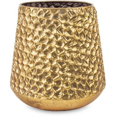 ART Osłonka metalowa złoty wazon 23x21x21 ART Osłonka metalowa złoty wazon 23x21x21