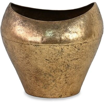 ART Osłonka Złoty Wazon Retro Dekoracja Metalowa Do Salonu Altany Na Taras ART Osłonka Złoty Wazon Retro Dekoracja Metalowa Do Salonu Altany Na Taras