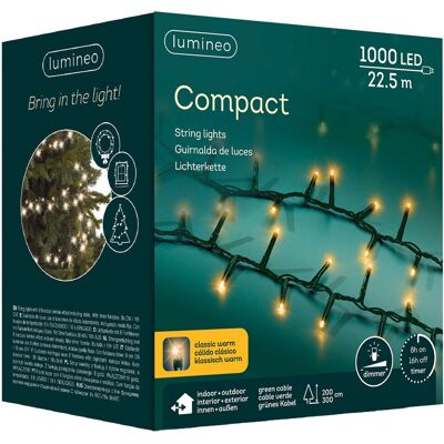 Lumineo LED zewnętrzny łańcuch świetlny - 1000 LED, 22,5m, zielony - LED łańcuch światła Lumineo LED zewnętrzny łańcuch świetlny - 1000 LED, 22,5m, zielony - LED łańcuch światła