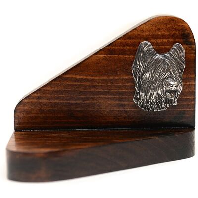 Owczarek francuski Briard, Berger de Brie - drewniany świecznik z psem, podstawka pod tealight, miejsce pamięci psa marki Art-Dog Owczarek francuski Briard, Berger de Brie - drewniany świecznik z psem, podstawka pod tealight, miejsce pamięci psa marki Art-Dog