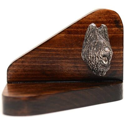 Owczarek francuski Briard, Berger de Brie I - drewniany świecznik z psem, podstawka pod tealight, miejsce pamięci psa marki Art-Dog Owczarek francuski Briard, Berger de Brie I - drewniany świecznik z psem, podstawka pod tealight, miejsce pamięci psa marki Art-Dog