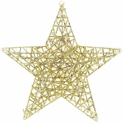 Mondex Ozdoba gwiazda SANTA Lila 40x45 cm, złota Mondex Ozdoba gwiazda SANTA Lila 40x45 cm, złota
