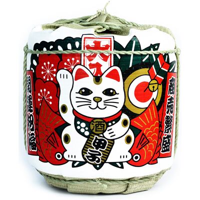 Taisan Ozdobna makieta baryłki Taru sake Neko 27 cm Taisan Ozdobna makieta baryłki Taru sake Neko 27 cm