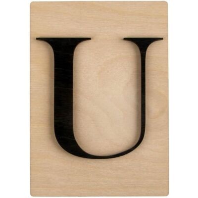 Rayher Ozdobne drewniane litery w stylu Scrabble - 14,9 x 10,5 cm U Rayher Ozdobne drewniane litery w stylu Scrabble - 14,9 x 10,5 cm U