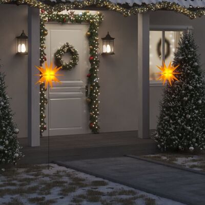 VMP Ozdoby świetlne LED z prętami, składane 3 szt., żółte, 57 cm VMP Ozdoby świetlne LED z prętami, składane 3 szt., żółte, 57 cm