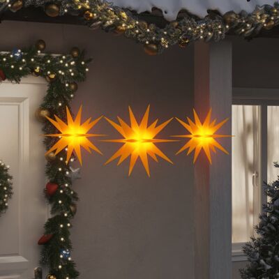 VMP Ozdoby świetlne z LED, 3 szt., składane, żółte VMP Ozdoby świetlne z LED, 3 szt., składane, żółte