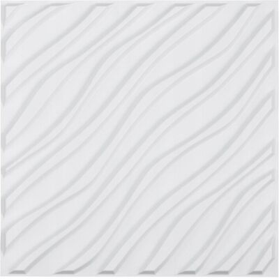 Vevor 3D Panele Ścienne 12-Sztuk 19.7x19.7'' PVC 32 stóp kwadratowych Pokrycia Fala Matowe Białe - Panele Ścienne Vevor 3D Panele Ścienne 12-Sztuk 19.7x19.7'' PVC 32 stóp kwadratowych Pokrycia Fala Matowe Białe - Panele Ścienne