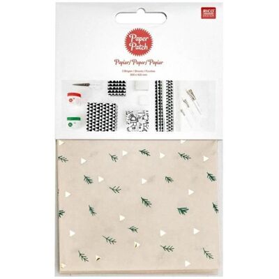 Rico Design Szary Wzór Gałęzi Papier - Dekoracja, DIY Rico Design Szary Wzór Gałęzi Papier - Dekoracja, DIY