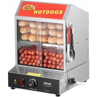 PAROWAR DO HOT DOGÓW VEVOR 27L DWUPOZIOMOWY MOCNY REGULACJA TEMPERATURY PAROWAR DO HOT DOGÓW VEVOR 27L DWUPOZIOMOWY MOCNY REGULACJA TEMPERATURY