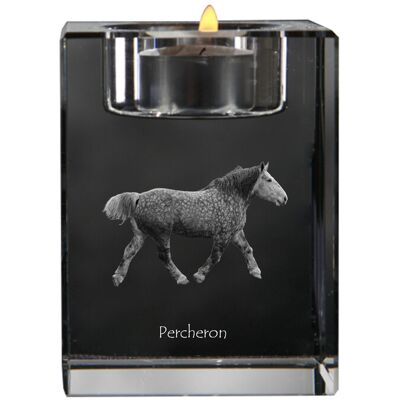Perszeron - świecznik ze zdjęciem kota, kryształowa podstawka na tealight, personalizowany prezent marki Art-Dog Perszeron - świecznik ze zdjęciem kota, kryształowa podstawka na tealight, personalizowany prezent marki Art-Dog