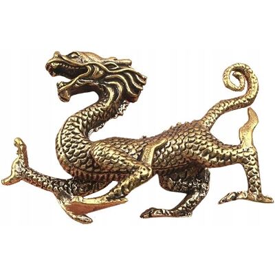 BN Piękna Figurka Dekoracyjna Mosiężny Smok Na Biurko - Dragon, Bestia BN Piękna Figurka Dekoracyjna Mosiężny Smok Na Biurko - Dragon, Bestia