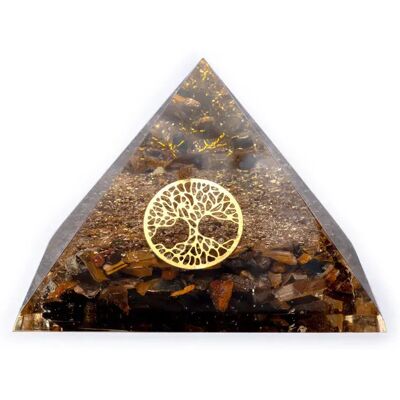 Phoenix Piramida Orgonit Drzewo życia Tiger Eye 6cm Phoenix Piramida Orgonit Drzewo życia Tiger Eye 6cm