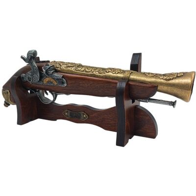 GiftDeco Pistolet kapiszonowy na Stojaku - Replika XVIII wiek - 154S GiftDeco Pistolet kapiszonowy na Stojaku - Replika XVIII wiek - 154S