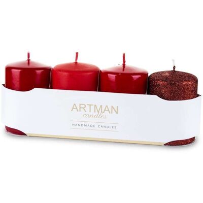 ART Pl Świeca 4-Pack Mix Czerwony ART Pl Świeca 4-Pack Mix Czerwony