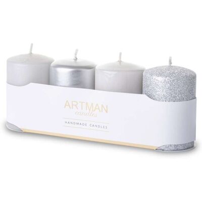 ART Pl Świeca 4-Pack Mix Srebrny ART Pl Świeca 4-Pack Mix Srebrny
