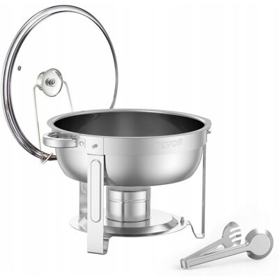 Podgrzewacz Do Potraw Vevor Chafing Dish Bufet 4 Pojemniki Stal Nierdzewna Podgrzewacz Do Potraw Vevor Chafing Dish Bufet 4 Pojemniki Stal Nierdzewna