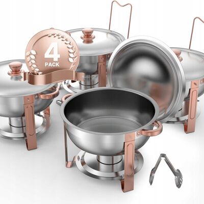 PODGRZEWACZ DO POTRAW VEVOR CHAFING DISH BUFFET 4 POJEMNIKI STAL PODGRZEWACZ DO POTRAW VEVOR CHAFING DISH BUFFET 4 POJEMNIKI STAL
