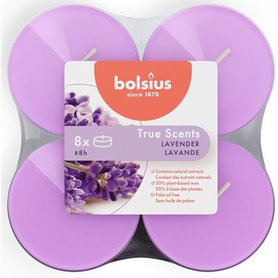 Podgrzewacze Zapachowe Bolsius True Scents 8h 8szt. Lawenda Podgrzewacze Zapachowe Bolsius True Scents 8h 8szt. Lawenda