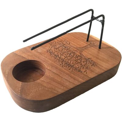 ANCIENT WISDOM Podstawka na Palo Santo z Drewna Tekowego - Drzewo Życia ANCIENT WISDOM Podstawka na Palo Santo z Drewna Tekowego - Drzewo Życia