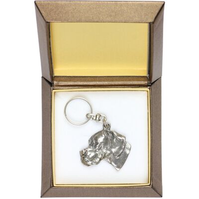Pointer I - posrebrzany brelok z psem w pudełku ozdobnym, ozdoba torebki, zawieszka do plecaka marki Art-Dog Pointer I - posrebrzany brelok z psem w pudełku ozdobnym, ozdoba torebki, zawieszka do plecaka marki Art-Dog